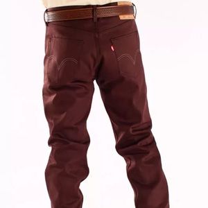 Levis 501 maroon burgundy red